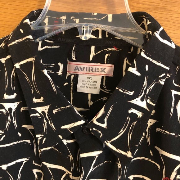 Avirex V.I.P. All Over Print Button Down Long Sleeve Shirt Size 3XL - Picture 4 of 7